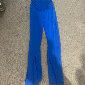 NWT aerie cross over leggings blue